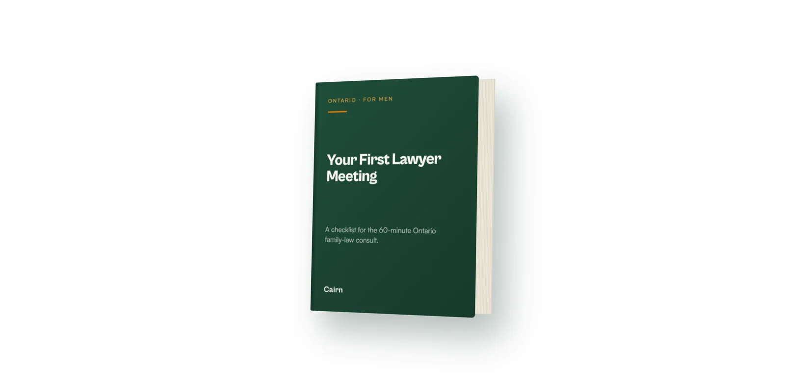 Your First Lawyer Meeting — a six-page checklist for the 60-minute Ontario family-law consult